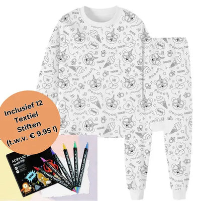 4Pikkuruinen | Inkleurbare lasten pyjama