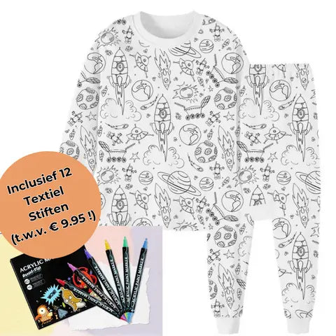 4Pikkuruinen | Inkleurbare lasten pyjama