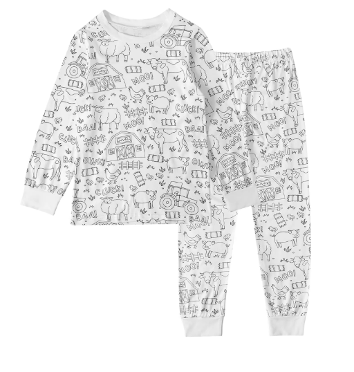 4Pikkuruinen | Inkleurbare lasten pyjama