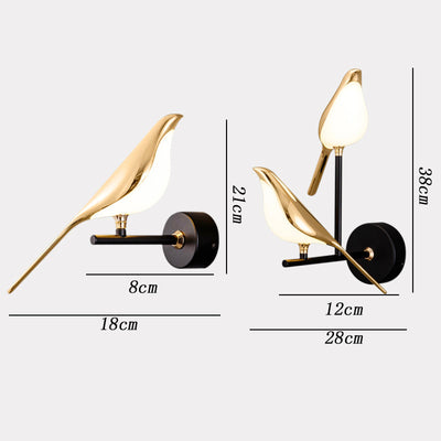 MrBird™ | Moderni lintujen muotoinen seinävalaisin